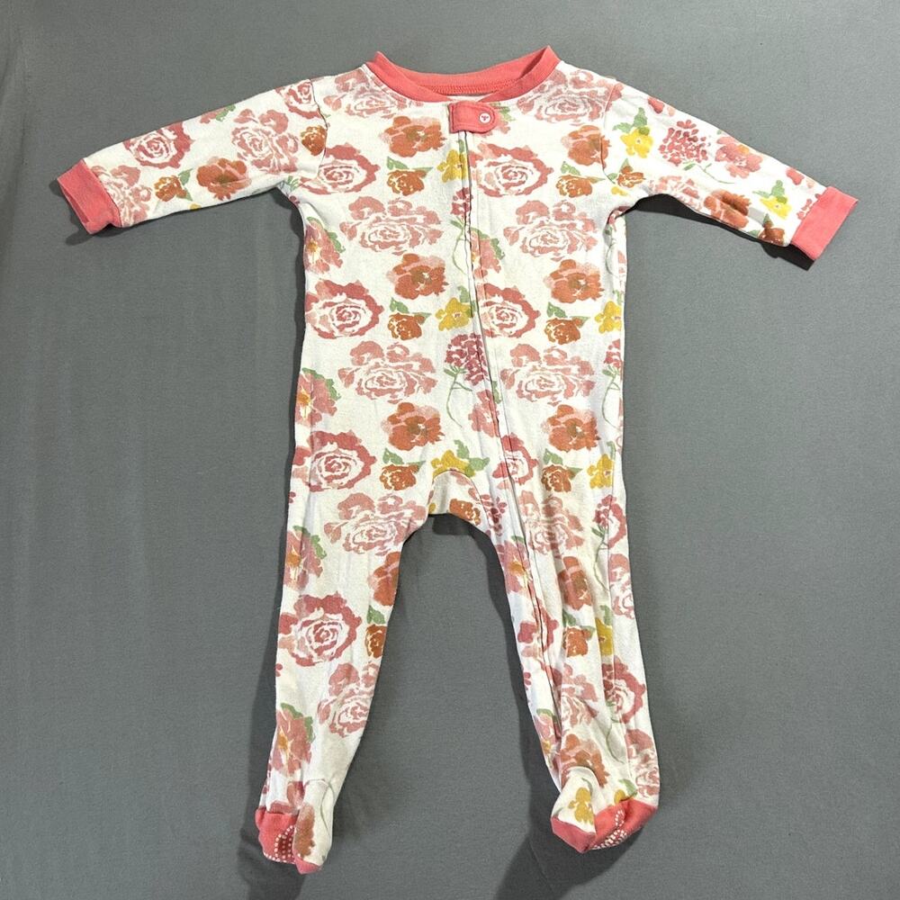 Burts Bees Baby Girl Footed One-Piece 6-9 Months